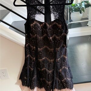 Betsy & Adam Black Lace Chemise